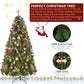 10ft Automatic Tree Structure PVC Material 1200 Lights Warm Color With Colorful 10 Modes With Remote Control 5090 Branches Christmas Tree Green