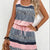 New Summer Plaid Striped Round Neck U-neck Vest Dress - Enfance-Heureuse