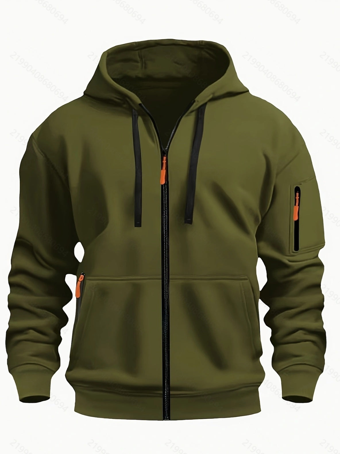 Zipper Hooded Sweatshirt Men's Sports Casual Cardigan Coat