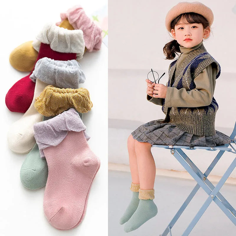 New products children's socks combed cotton bow - Enfance-Heureuse