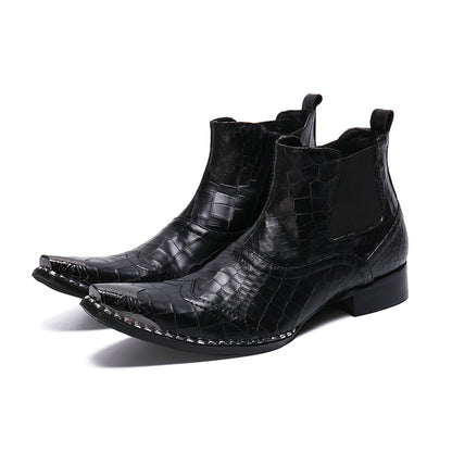Men's British-style High-top Shoes Summer Breathable Chelsea Boots - Enfance-Heureuse