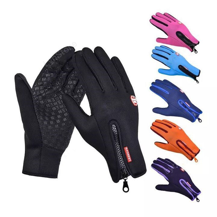 Winter Gloves Touch Screen Riding Motorcycle Sliding Waterproof Sports Gloves With Fleece - Enfance-Heureuse