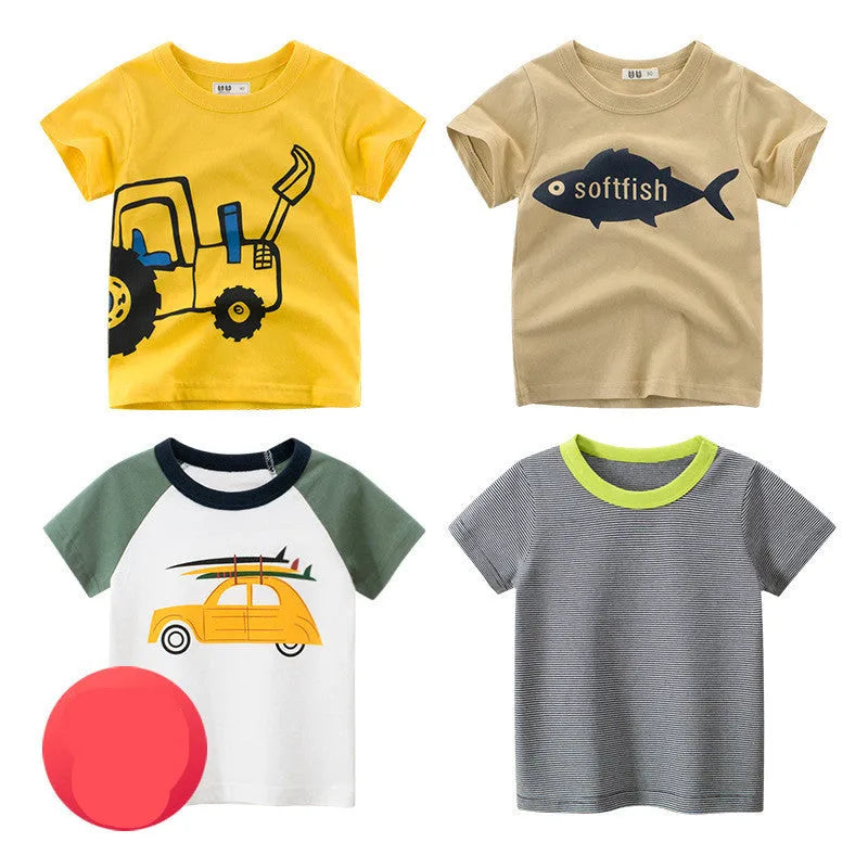 Summer children's short sleeve T-shirt - Enfance-Heureuse