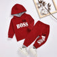 Boys Long Sleeve Hooded Sweatshirt Set - Enfance-Heureuse