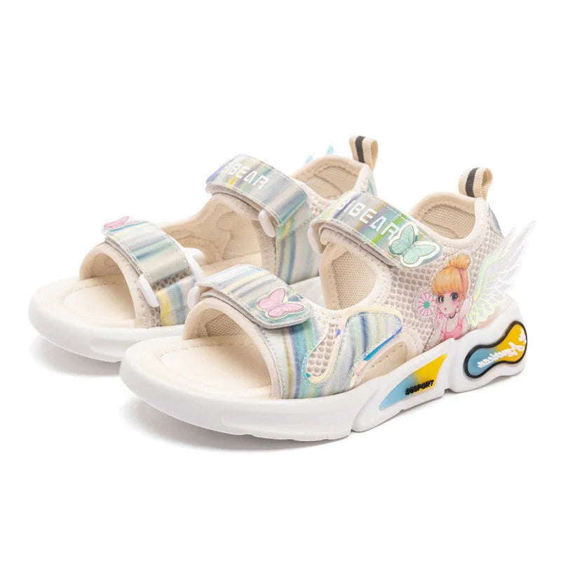 Harpy Bear Kids \ 'chaussures soleil princesse chaussures filles \ 'sandales mignon dessin animé respirant pantoufles - Enfance-Heureuse