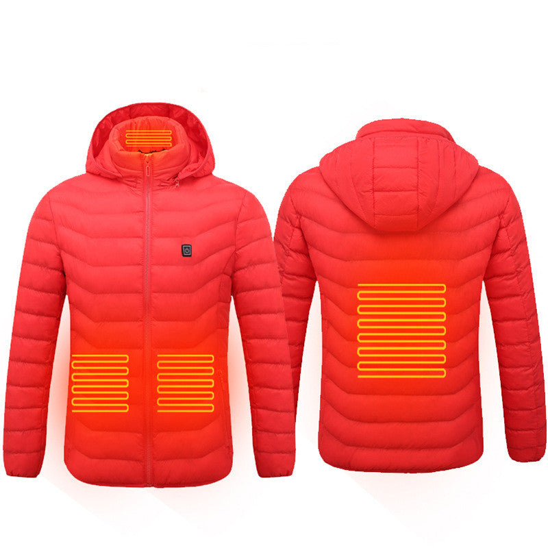 New Heated Jacket Coat USB Electric Jacket Cotton Coat Heater Thermal Clothing Heating Vest Men's Clothes Winter - Enfance-Heureuse
