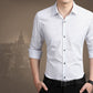 Chemise à manches longues pour homme, coupe slim, grande taille, imprimé pois, FGT 
