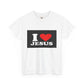 I Love Jesus Unisex Heavy Cotton Tee - Faith-Based Apparel for Everyday Wear