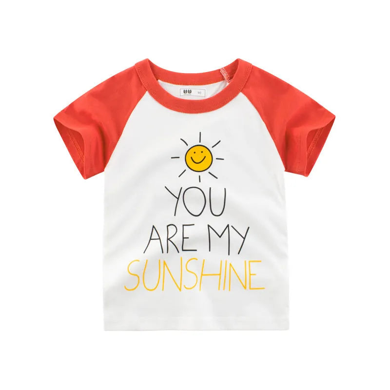 Summer Boys Cotton Round Neck Short Sleeves - Enfance-Heureuse