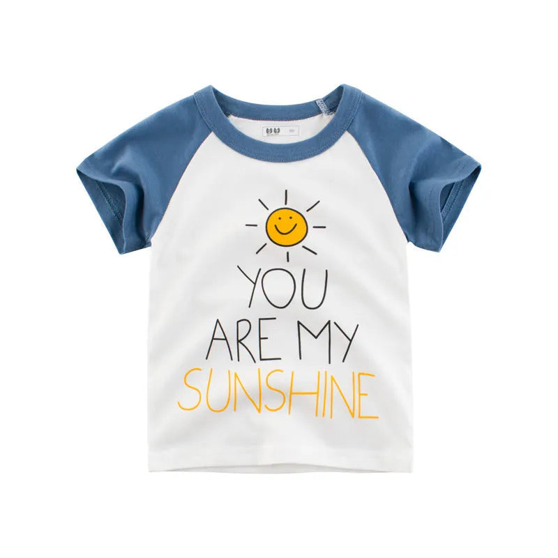 Summer Boys Cotton Round Neck Short Sleeves - Enfance-Heureuse