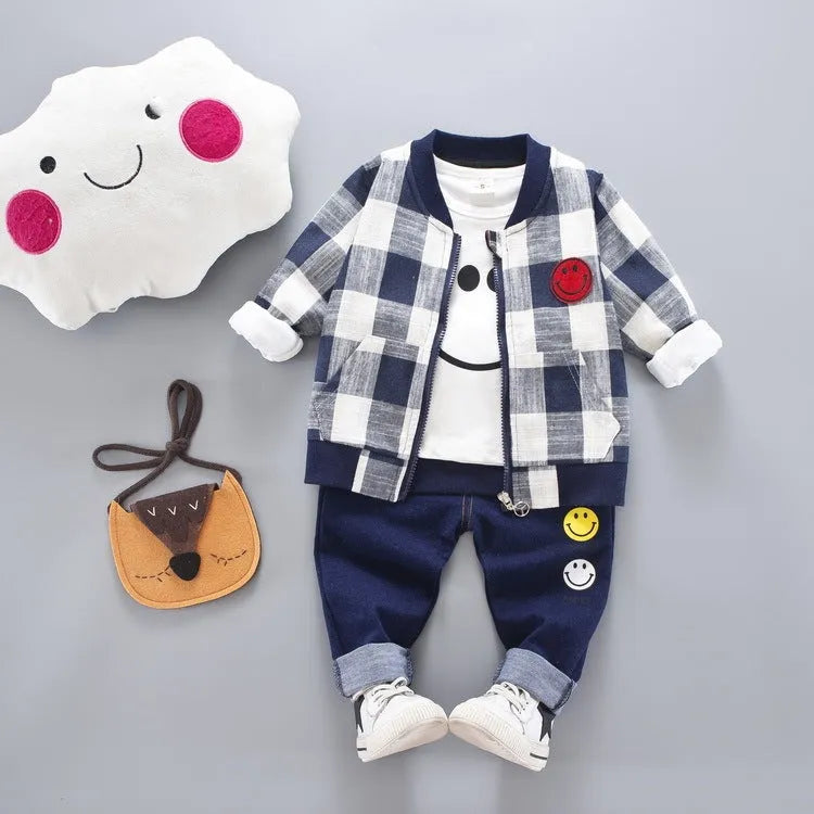 Autumn Children's Three-Piece Suit - Enfance-Heureuse