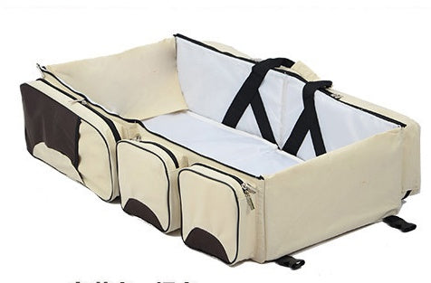 New multi function Mommy bag type baby portable bed folding sleeping basket outdoors baby sleeping baby - Enfance-Heureuse
