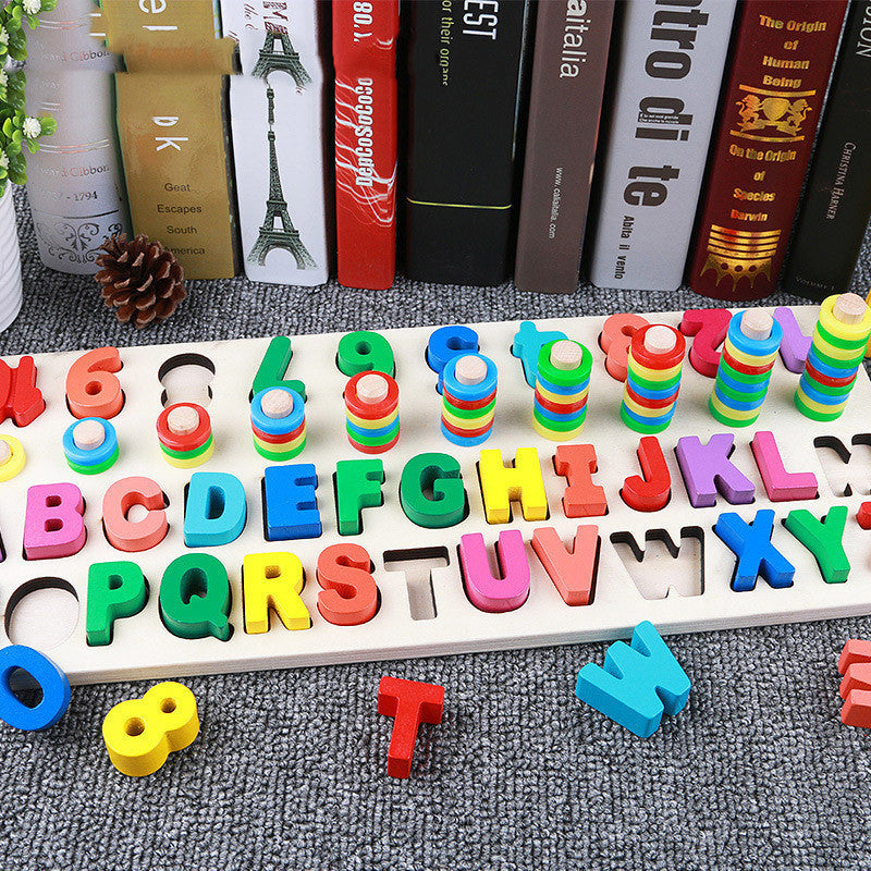 Children 3D Alphabet Number Puzzle Baby Colorful Geometric Digital Letter Educational Toy - Enfance-Heureuse