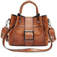 Double Leather Bucket Bag Handbag - Enfance-Heureuse