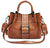 Double Leather Bucket Bag Handbag - Enfance-Heureuse