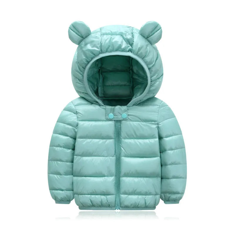 Children's cotton-padded jacket with thin ears down jacket - Enfance-Heureuse