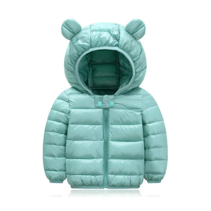 Children's cotton-padded jacket with thin ears down jacket - Enfance-Heureuse