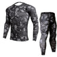 Mens Camouflage Pants & T Shirt Sets Fashion Crossfit T-shirt Compression Brand Clothing Joggers Men Casual Leggings - Enfance-Heureuse