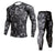 Mens Camouflage Pants & T Shirt Sets Fashion Crossfit T-shirt Compression Brand Clothing Joggers Men Casual Leggings - Enfance-Heureuse