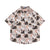 Retro Printed Shirt Short Sleeve Loose Design - Enfance-Heureuse