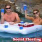 Water Party Air Mattress Ice Bucket Cooler Cup Holder Inflatable Beer Pong Table Pool Float - Enfance-Heureuse