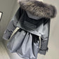 Fashion Hooded Faux Fur Collar Women's Clothing Big Pocket Down Jacket Female Winter Coat Woman