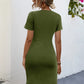 Round Neck Short Sleeve Mini Tee Dress - Enfance-Heureuse