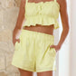 Ruffled Square Neck Cami and Shorts Set - Enfance-Heureuse