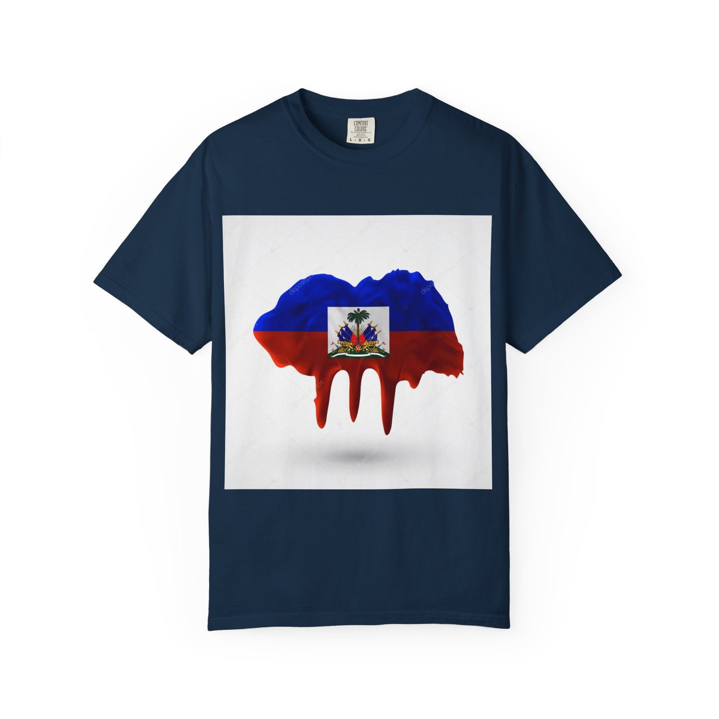 Haiti Flag Drip T-Shirt — Haitian Pride Graphic Tee