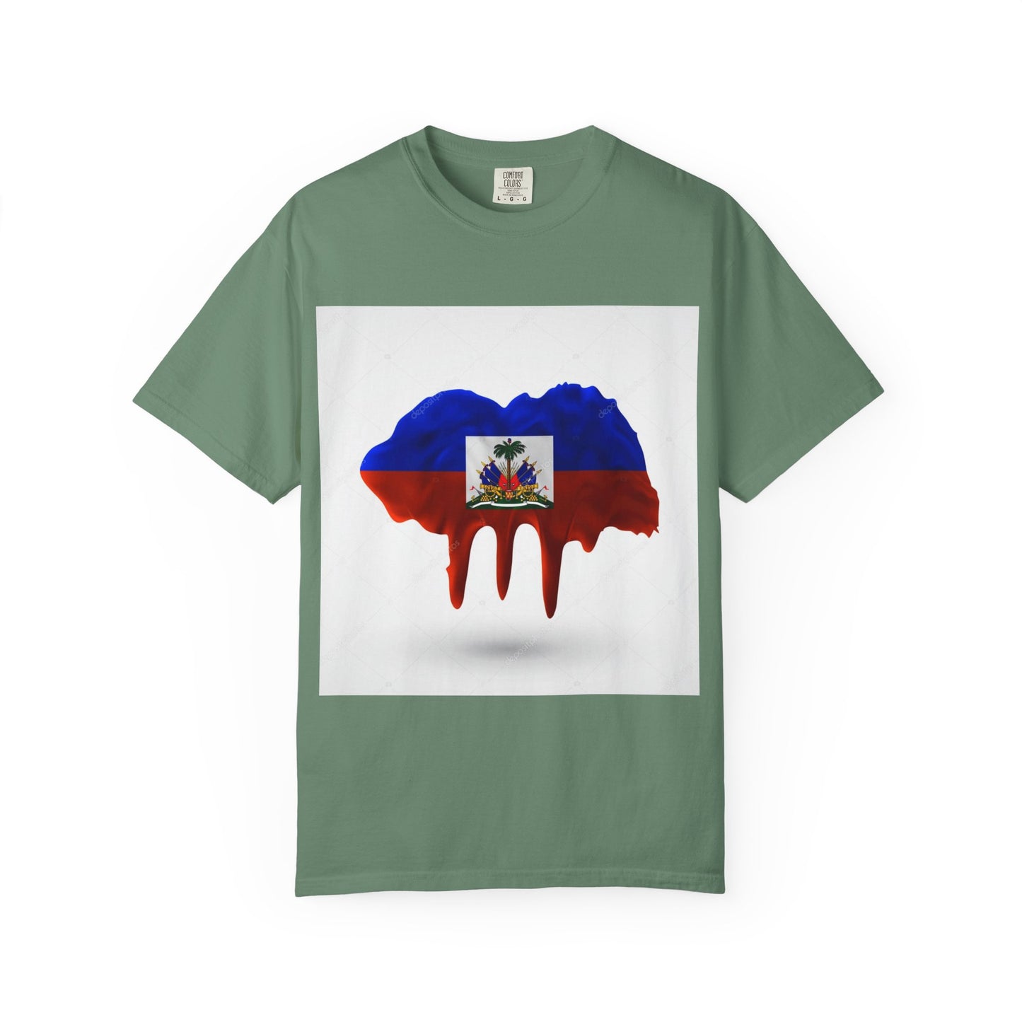 Haiti Flag Drip T-Shirt — Haitian Pride Graphic Tee