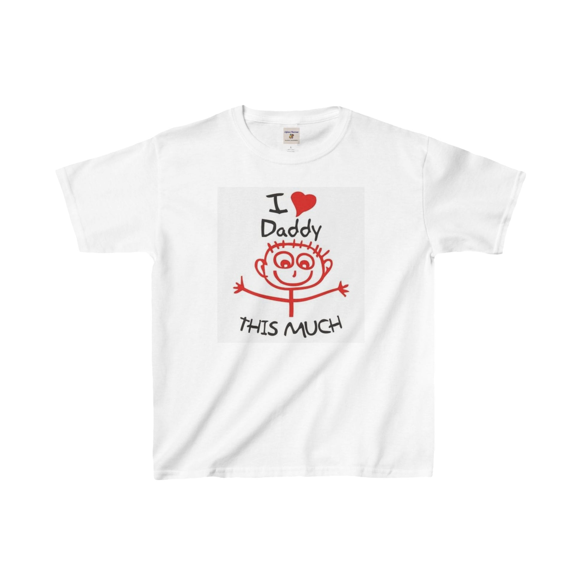 Kids "I Love Daddy This Much" Tee, Cute Father's Day Gift, Kids T-Shirt, Birthday Gift for Dad, Family Tee, Holiday Clothing - Enfance-Heureuse