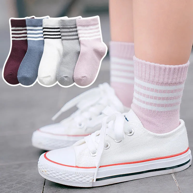 Package post autumn and winter children's socks sports socks 5 pairs - Enfance-Heureuse