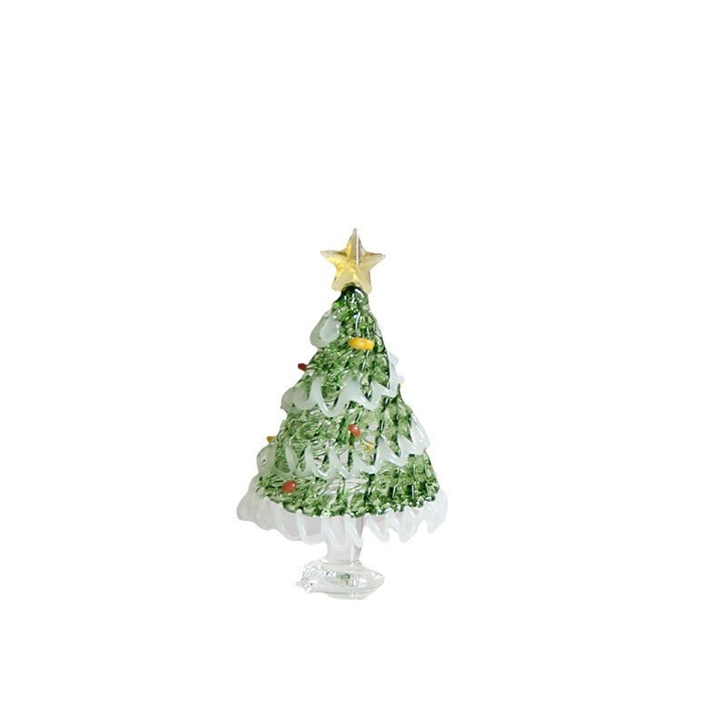 Christmas Gift Colored Glaze Christmas Tree Crafts Small Ornaments - Enfance-Heureuse