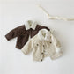 Children's Plush And Thickened Lamb Coat Corduroy Jacket - Enfance-Heureuse
