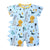 Baby Clothes One-piece Cartoon Dinosaur Short-sleeved Baby Romper - Enfance-Heureuse