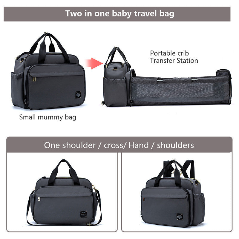 Portable Folding Baby Bed Mummy Bag Portable Messenger Bag - Enfance-Heureuse
