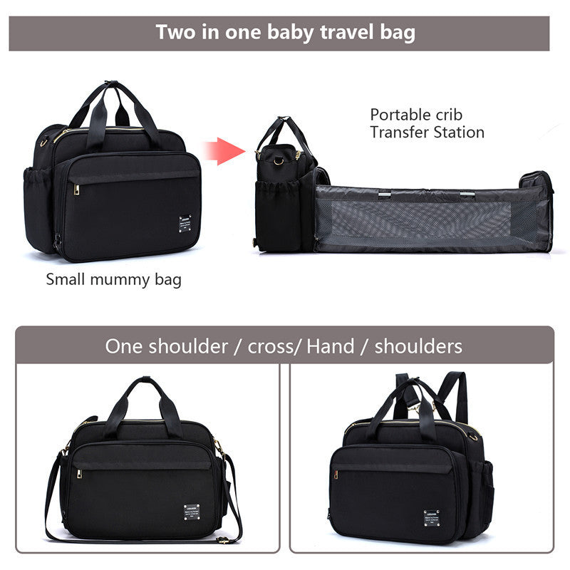 Portable Folding Baby Bed Mummy Bag Portable Messenger Bag - Enfance-Heureuse