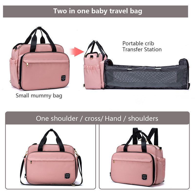 Portable Folding Baby Bed Mummy Bag Portable Messenger Bag - Enfance-Heureuse