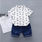 Children's Polo Shirt Suit Summer Male Crown Short-sleeved Baby Clothing - Enfance-Heureuse