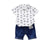 Children's Polo Shirt Suit Summer Male Crown Short-sleeved Baby Clothing - Enfance-Heureuse
