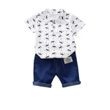 Polo pour enfants Costume d'été Couronne masculine Vêtements pour bébés à manches courtes
