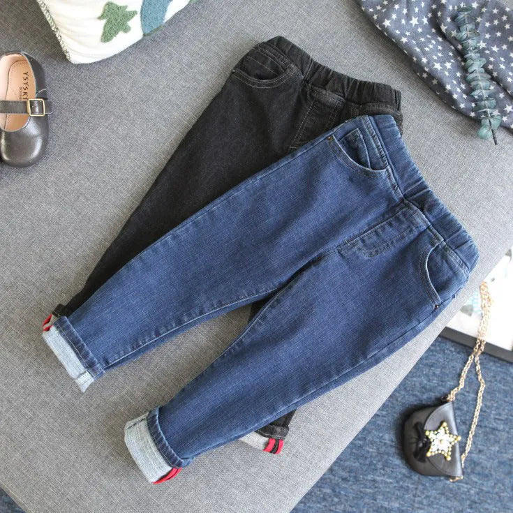 Stretch Petits Pieds Pantalon Bébé Recroquevillé Casual Pantalon - Enfance-Heureuse