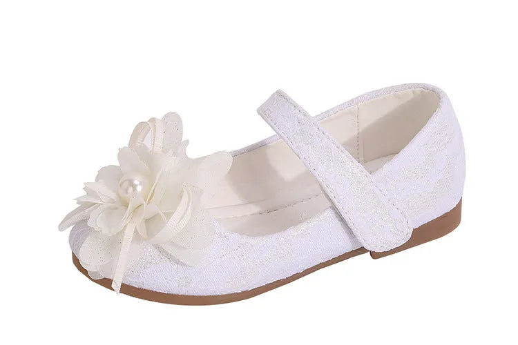 Filles Robe Chaussures Fleur Dentelle Princesse Chaussures - Enfance-Heureuse