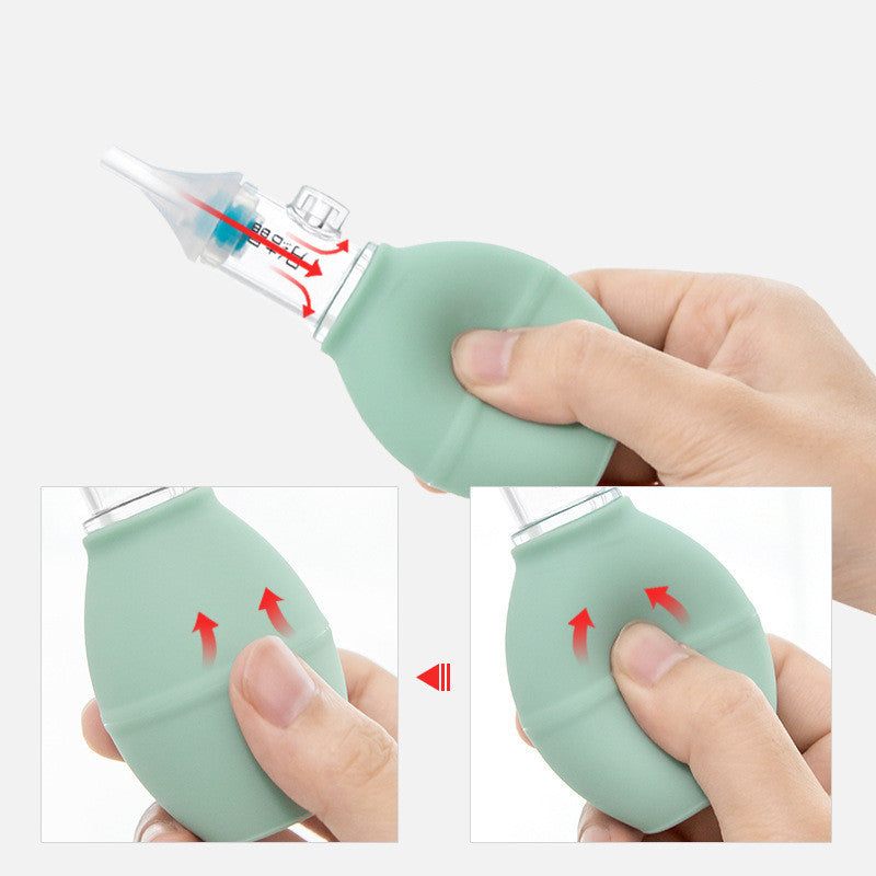 Infant Silicone Nasal Aspirator Pump Type Neonatal Cold Nasal Mucus Cleaner - Enfance-Heureuse