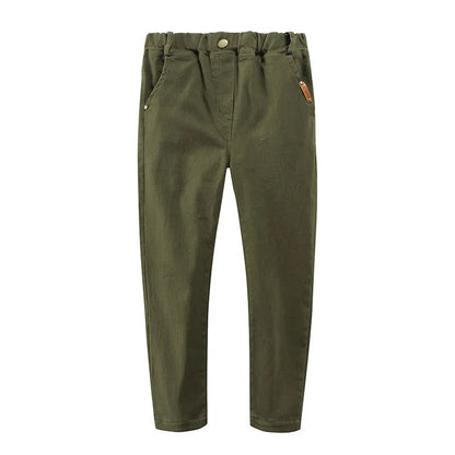 Children's Stretch Cotton Trousers Slim-Fit Middle-Aged Boys And Boys' Trousers - Enfance-Heureuse