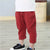 New Summer Kids Cotton And Linen Cropped Trousers Casual Harem Pants - Enfance-Heureuse
