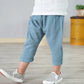 New Summer Kids Cotton And Linen Cropped Trousers Casual Harem Pants - Enfance-Heureuse