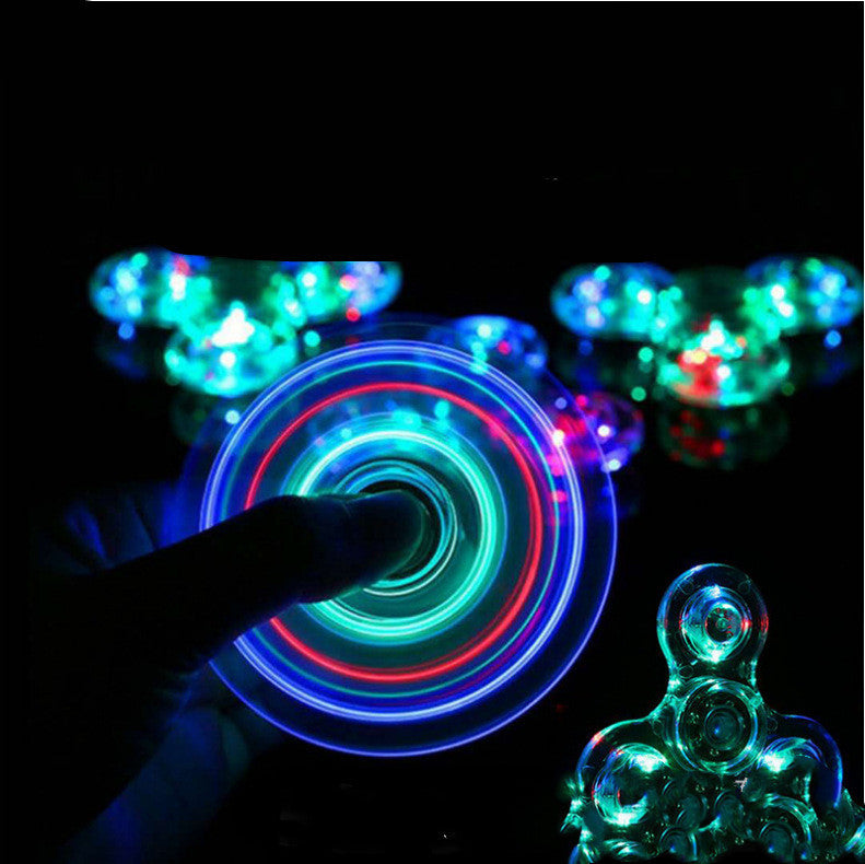 Luminous LED Light Fidget Spinner Hand Top Spinners Glow in Dark Light - Enfance-Heureuse