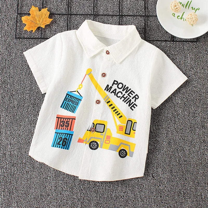 Enfants de Bande Dessinée À Manches Courtes T-shirt Garçon D'été Mince - Enfance-Heureuse