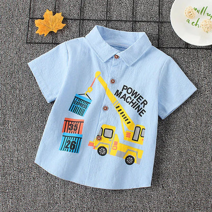 Enfants de Bande Dessinée À Manches Courtes T-shirt Garçon D'été Mince - Enfance-Heureuse